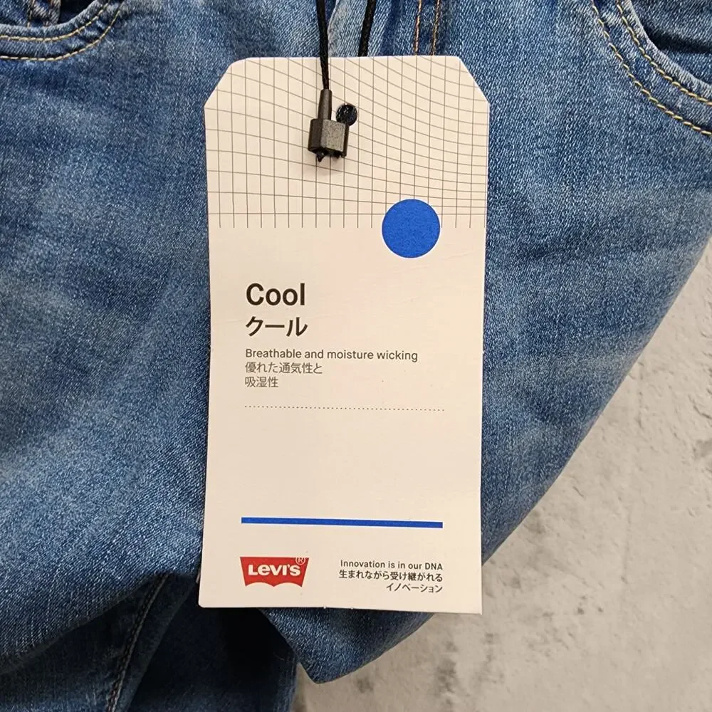 NEW Levi's Premium 505 Cool Cropped Jeans Mens W28 Stretch Denim Japan Exclusive